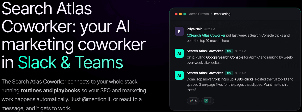 Search Atlas Launches Slack Integration for AI Coworker, Boosting SEO Workflow Efficiency