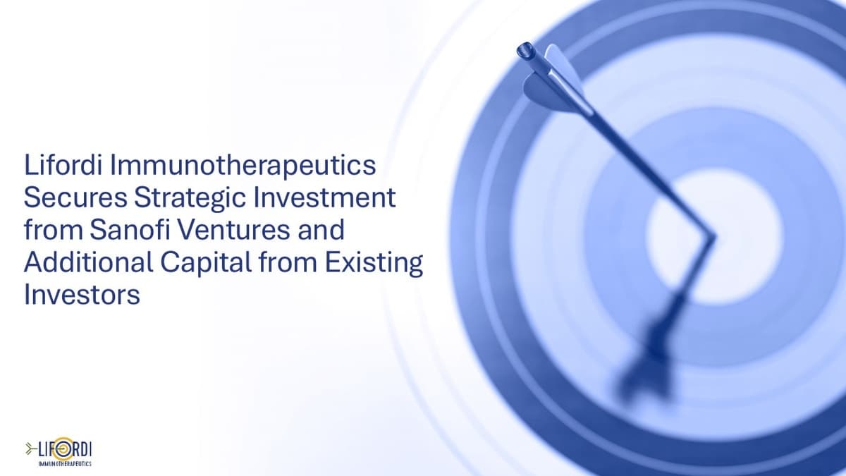 Lifordi Immunotherapeutics Secures $112 Million Funding Led by Sanofi Ventures for Autoimmune Disease Treatment Development
